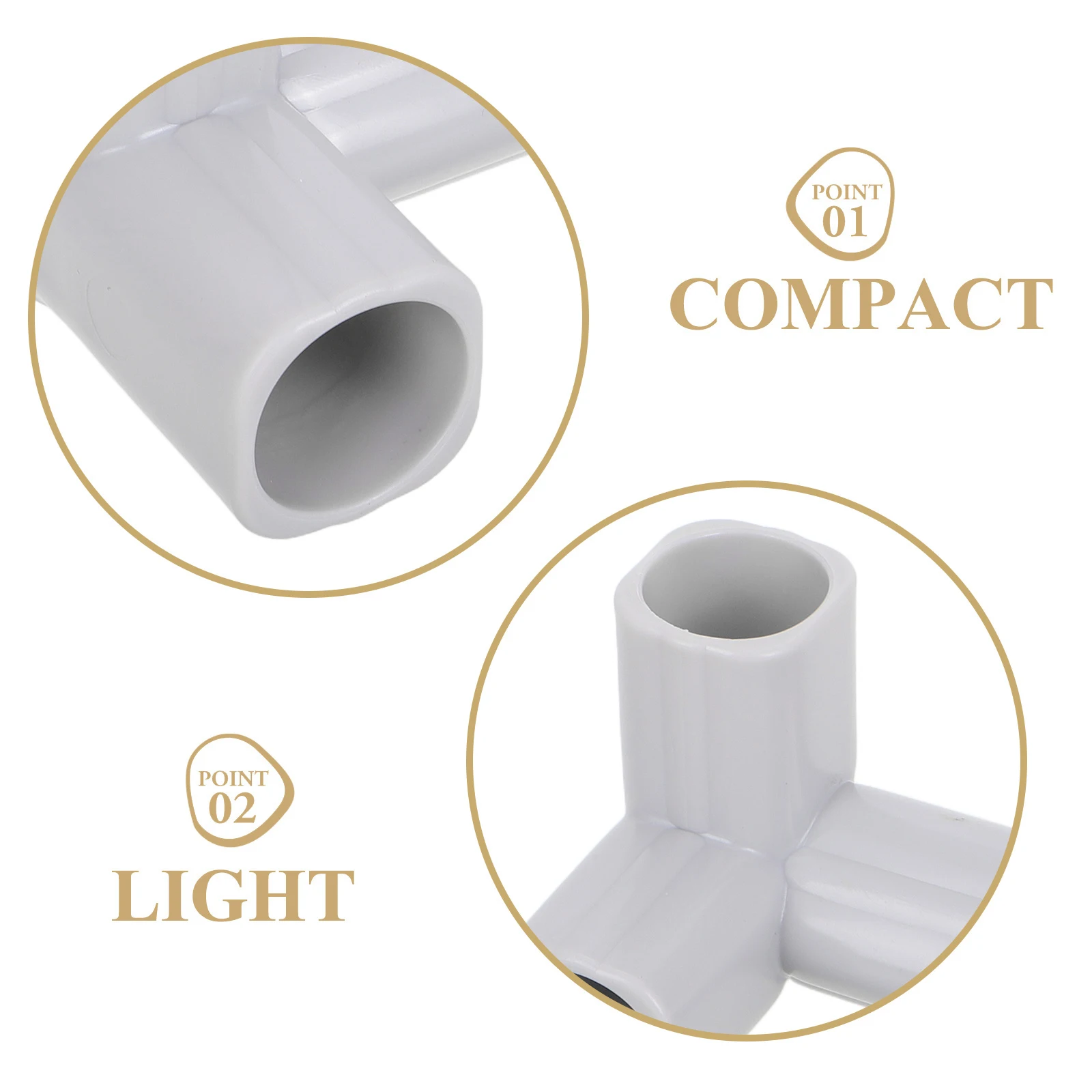 

6pcs Plastic Pipe Connectors Playpen Replacement Connectors 3-Way Structure Easy Install Home Garden Fence niture