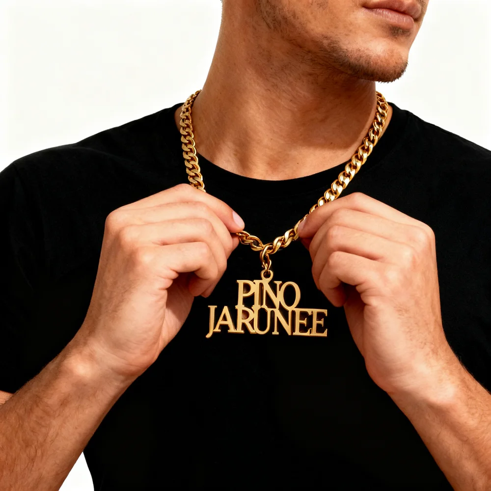 DODOAI الكوبية سلسلة اسم القلائد وقلادة رسائل اسم مخصص سحر للرجال النساء مطلية بالذهب الهيب هوب مجوهرات هدية عيد ميلاد #5