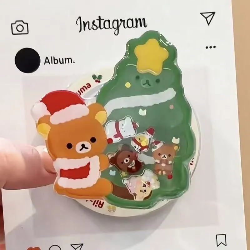 

Корейский милый рождественский медведь, складной для Magsafe, магнитный телефон 16, подставка Griptok Griptok для iPhone, подставка для беспроводной зарядки