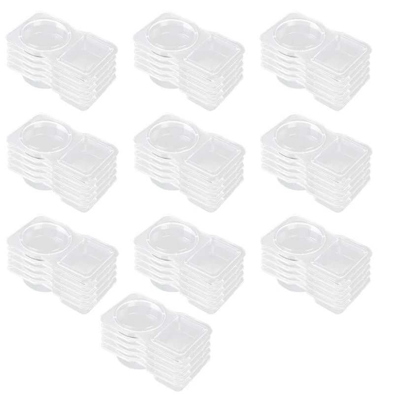 

Disposable Dressings Container with Double Compartment Plastic Condiment Holders A2BB