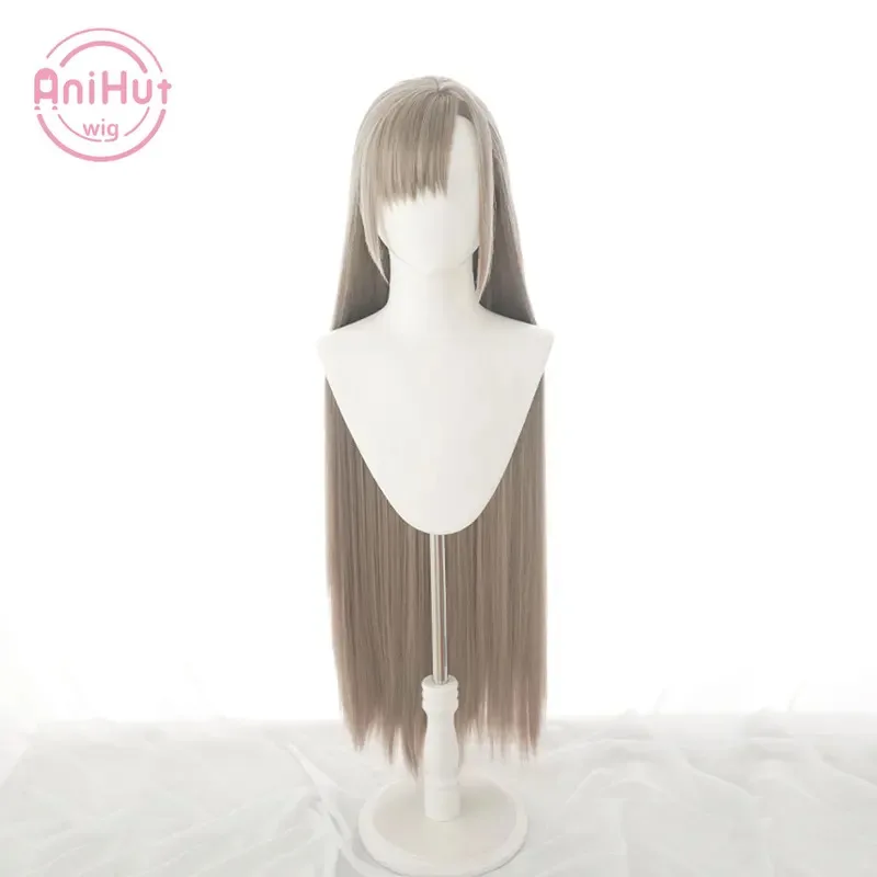 

【AniHut】Ichinose Asuna Brown 100cm Cosplay Wig Blue Archive Straight Heat Resistant Synthetic Hair Ichinose Asuna cosplay
