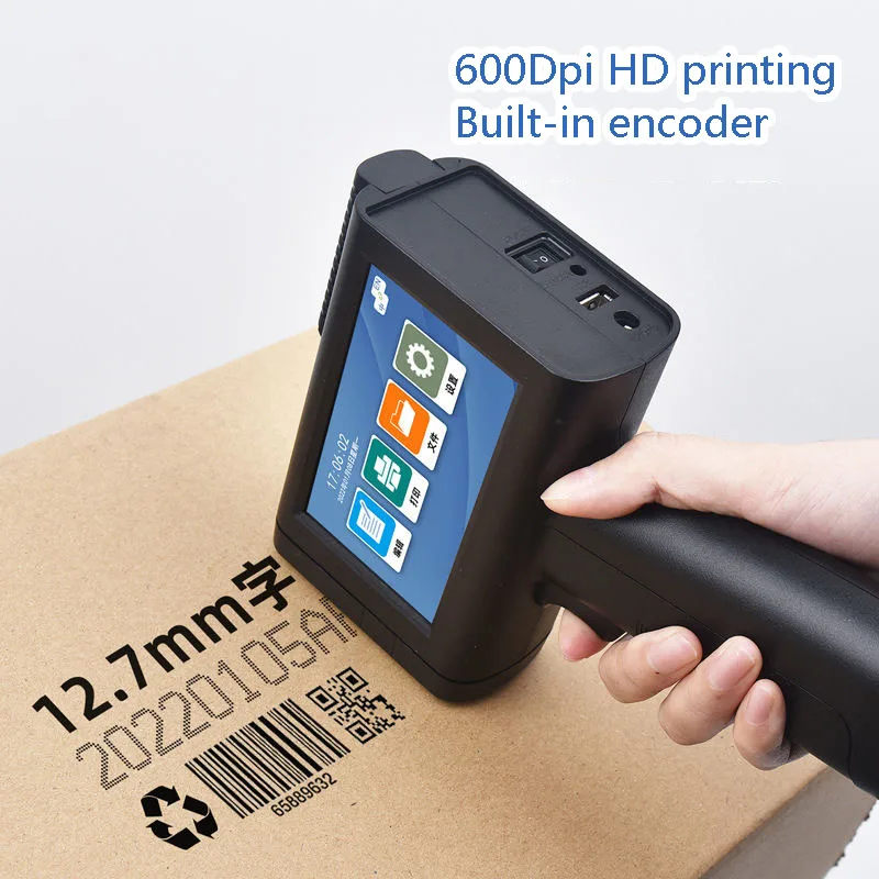 Impresora de inyección de tinta manual M10, máquina de codificación pequeña, máquina de impresión de número de lote de fecha, máquina de marcado de inyección de tinta completamente automática