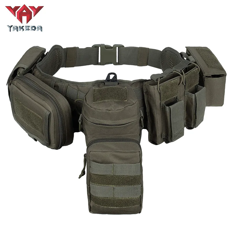 YAKEDA Tactical Waist Bag Camouflage Multifunctional Five-piece Set Tactical Waistband Security Combination Belt Accessory Bag