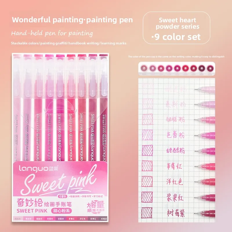 مجموعة أقلام جل لطيفة لكتابة لوازم القرطاسية وأقلام ذات أطراف رفيعة لملحقات المكتب والمدرسة للاستخدام اليومي والرسم هدية للفتيات