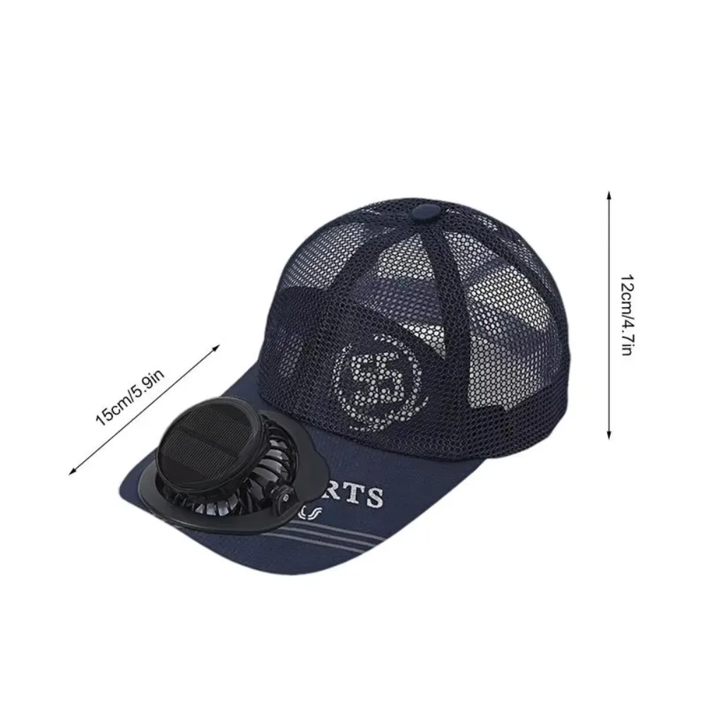 Solar/USB Charging Solar Fan Cap​​ ​​Wide Brim​​ Breathable Sun Hat​​ Lightweight Adjustable Baseball Hat with Fan​​