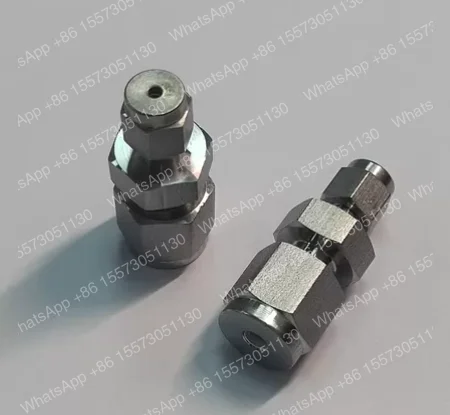 6PCSNew 316L stainless steel 1/8 to 1/16 variable diameter silver plated two-way connector