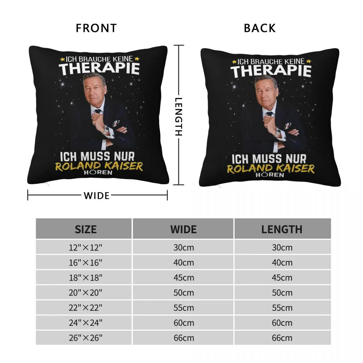 Roland Kaiser RIP Square Pillowcase Polyester Linen Velvet Pattern Zip Decor Home Cushion Cover