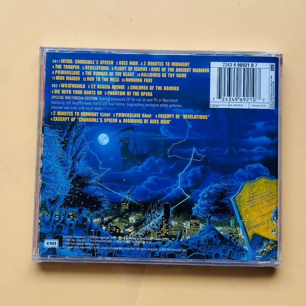 Iron Maiden Live After Death 2CD Álbum Clássico de Heavy Metal Ao Vivo Para Coleção de Fãs de Car Play Presente em Estoque
