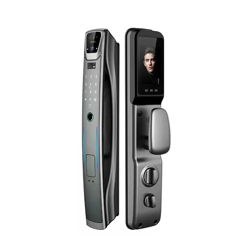 SZMYQ Tuya Wifi 3D Face Recognition Auto Lock Biometric Fingerprint Smart Life App Control 4200mAh Digital Smart Door Lock