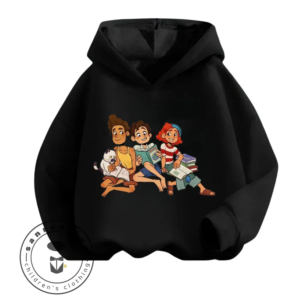 2024 Luca Cartoon Spring and Autumn Wardrobe Essential Windproof Wrinkle Resistant High Quality Children's Long Sleeved Hoodie