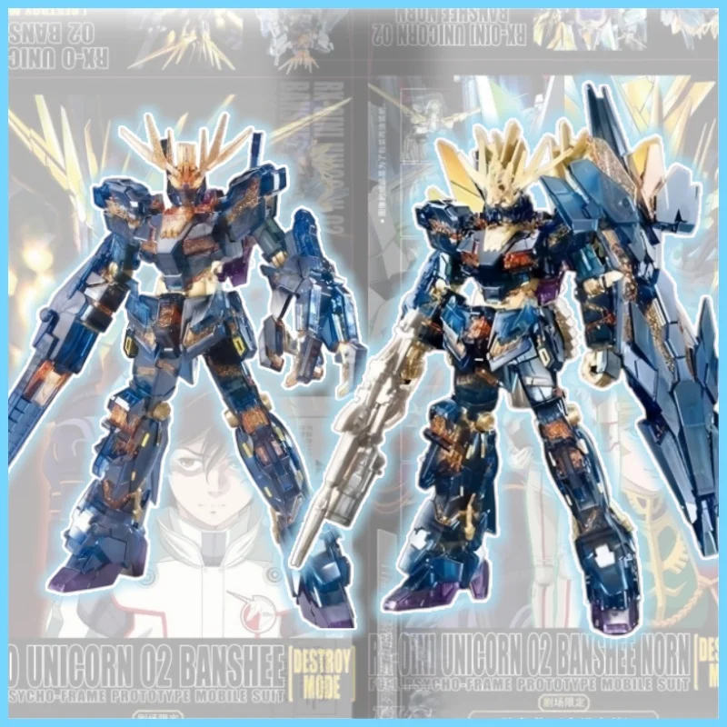 

Hot Xingdong Model 1/144 Hg Rx-02 Unicorn Banshee Assembly Model Kits Colorful Anime Action Figure Robot Plastic Model Toys