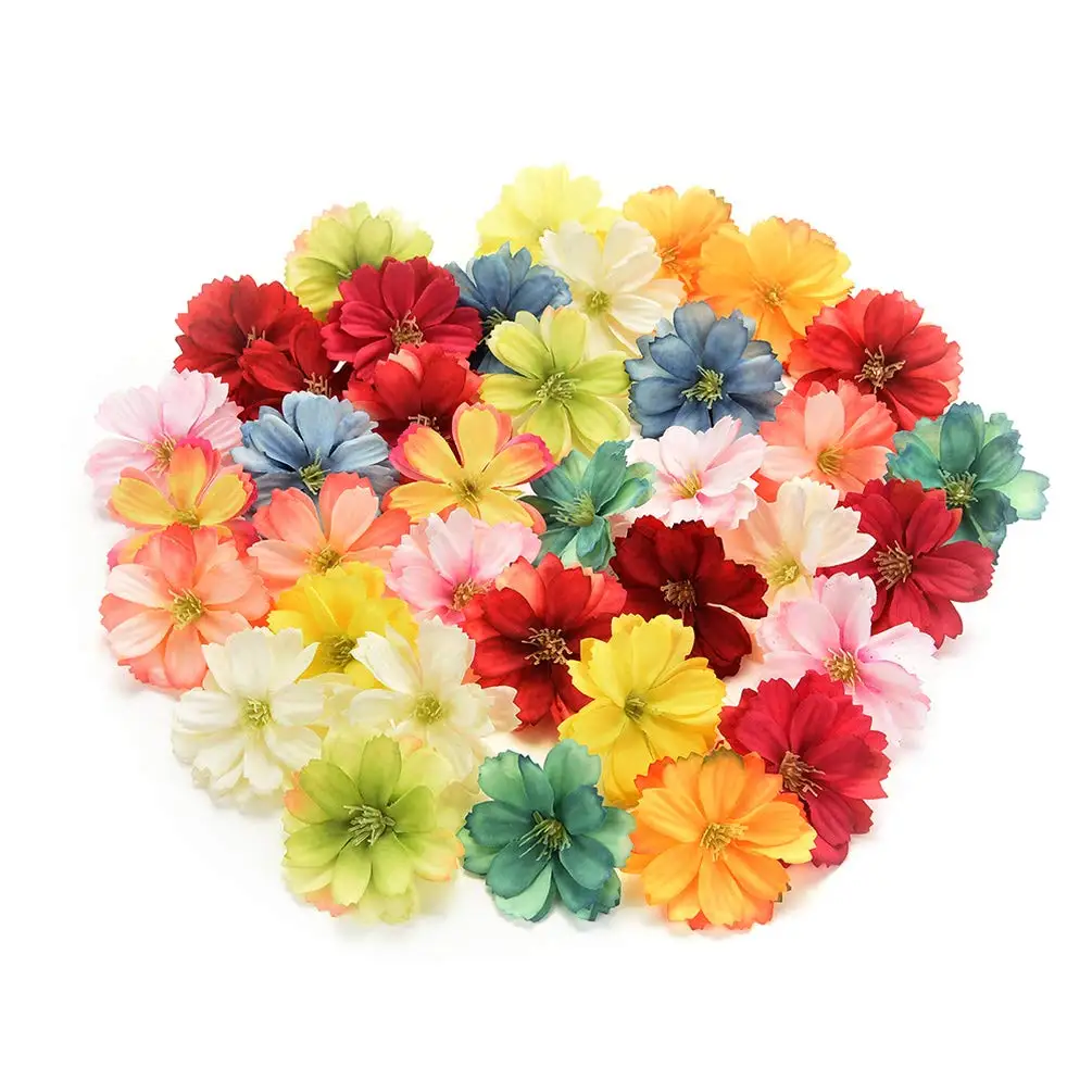 10/20 sztuk fałszywe główki kwiatowe hurtownia dla rzemiosła sztuczny kwiat piwonia Daisy Decor DIY dekoracje kwiatowe strona główna ślub stanik wystrój