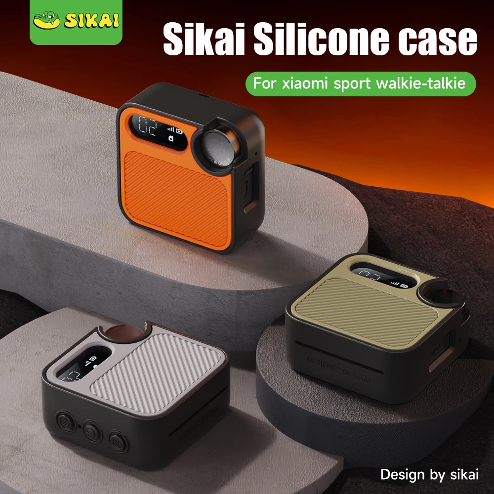 Sikai Funda de Silicona a Prueba de Golpes para Walkie Talkie Deportivo Xiaomi - Funda Protectora Duradera para Camping, Senderismo y Aventura al Aire Libre