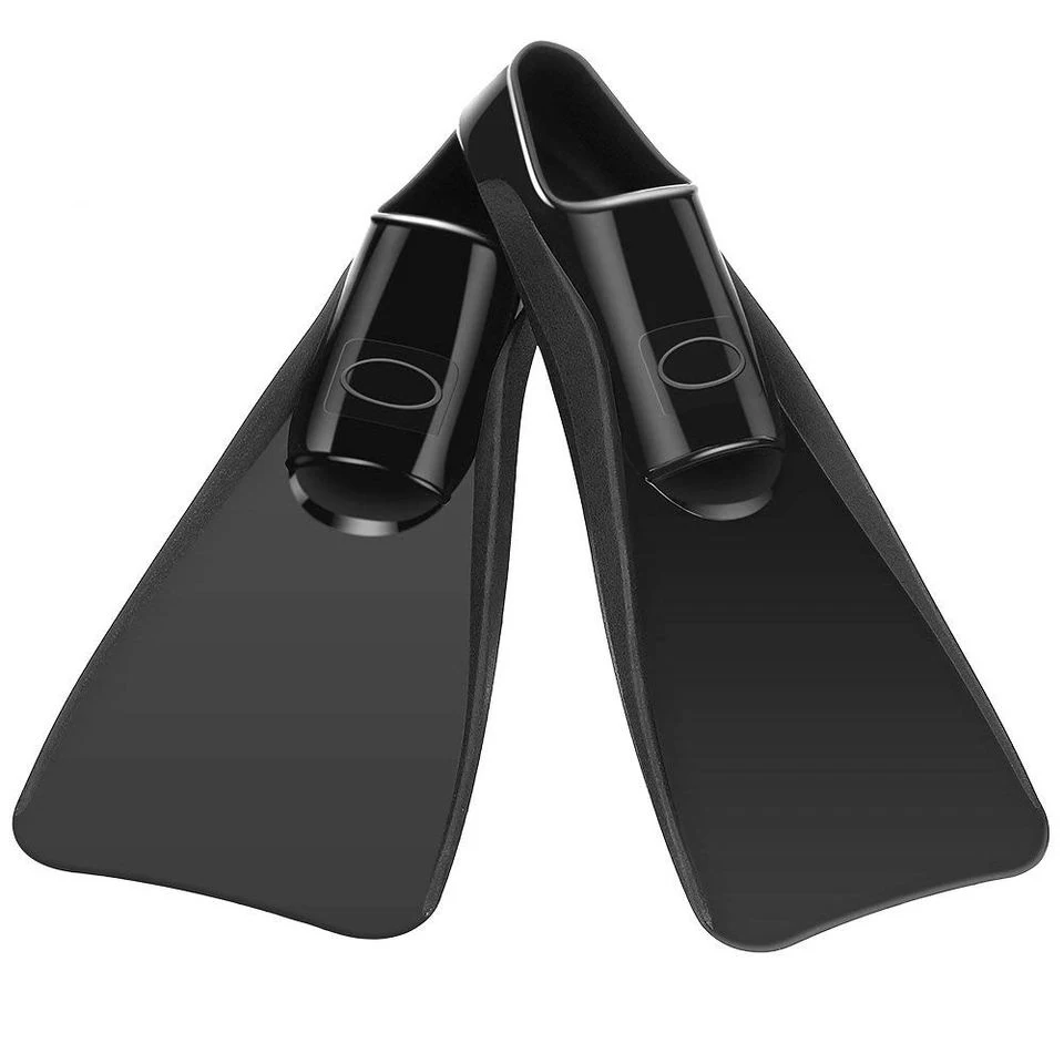 Factory Direct Black Adult Silicone Rubber Flippers Swimming Fins High Quality Durable Diving Finspromote sales