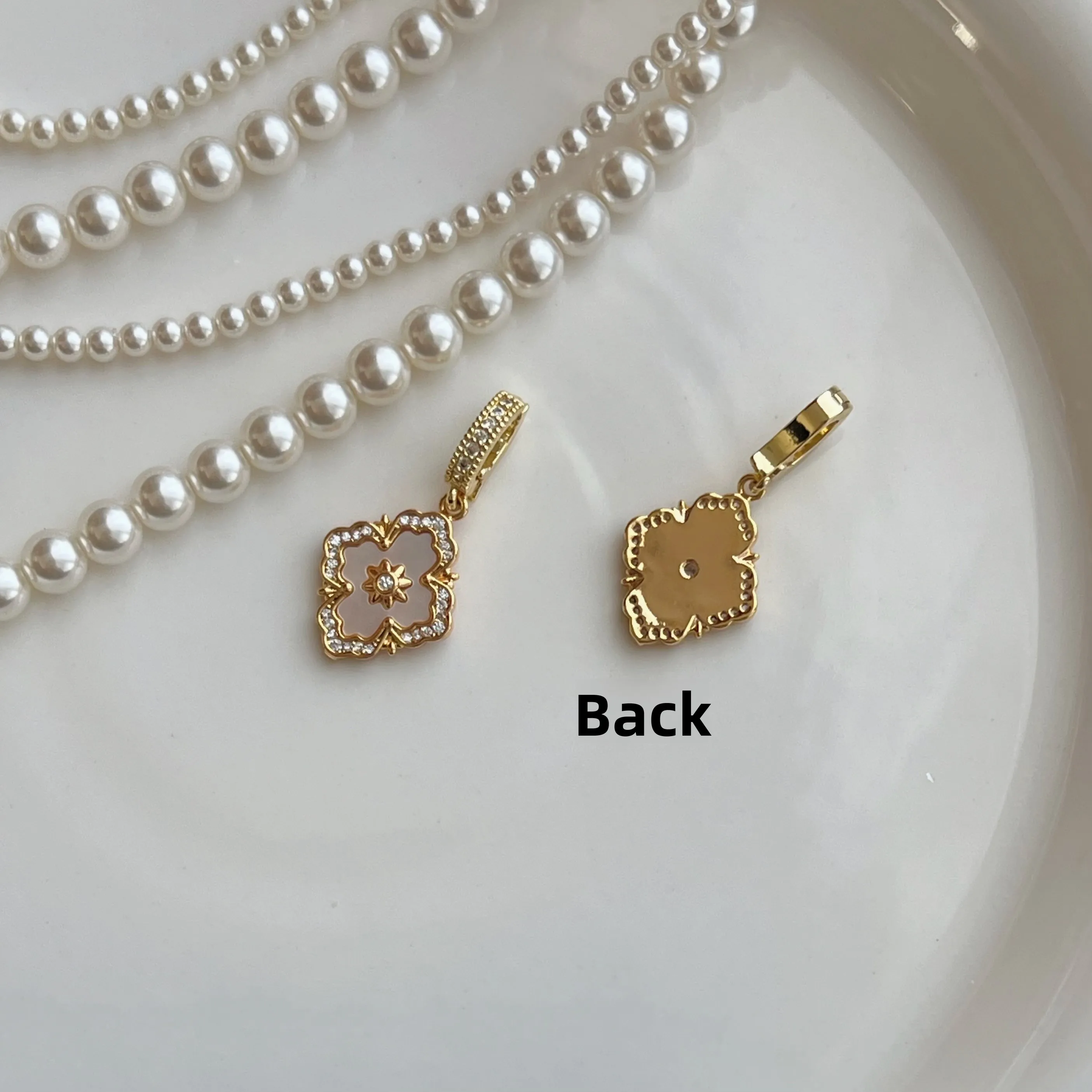 Natural Mother of Pearl Pendant Victoria Style Universal Detachable Pendant Single Pendant Fashion Jewelry Accessory