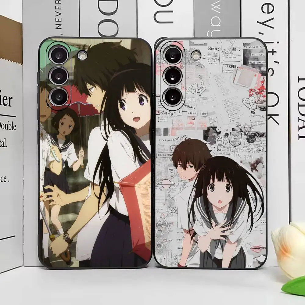 Japanese Anime H-Hyouka Cool Phone Case For Samsung Galaxy A73,A72,A71,A70,A53,A52,A51,Soft Silicone Black Cover