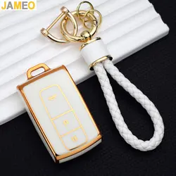 3 Buttons TPU Key Case Cover Shell Holder for Toyota Camry Prius 20 Gen Corolla Verso Remote Control Fob Jacket Keychain