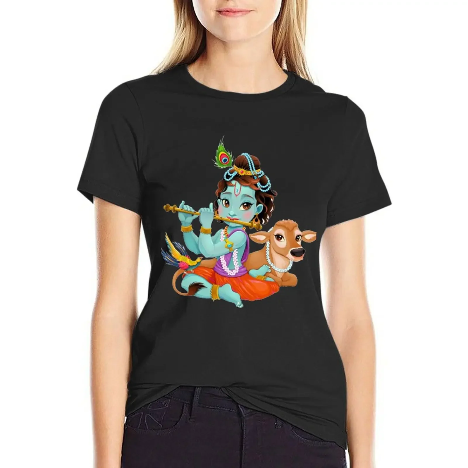 

Krishna god T-Shirt female sweat quick-drying T-shirt Women