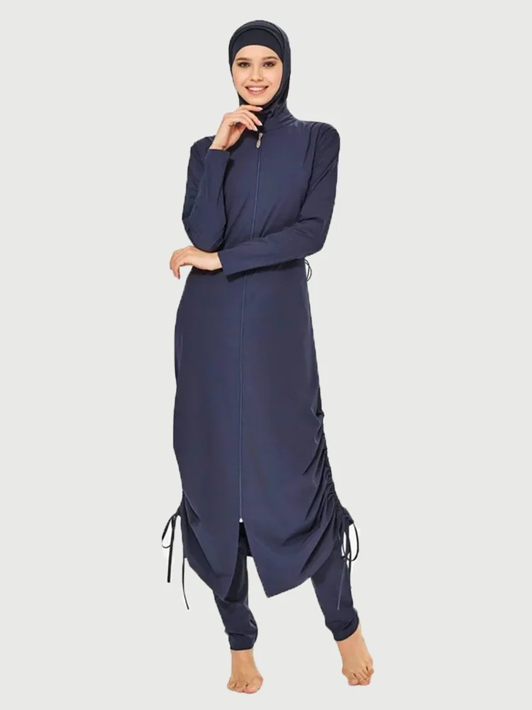 3PCS/Set Sporty Muslim Swimwear Long Burkini Women Modest Swimsuit Bathing Suit