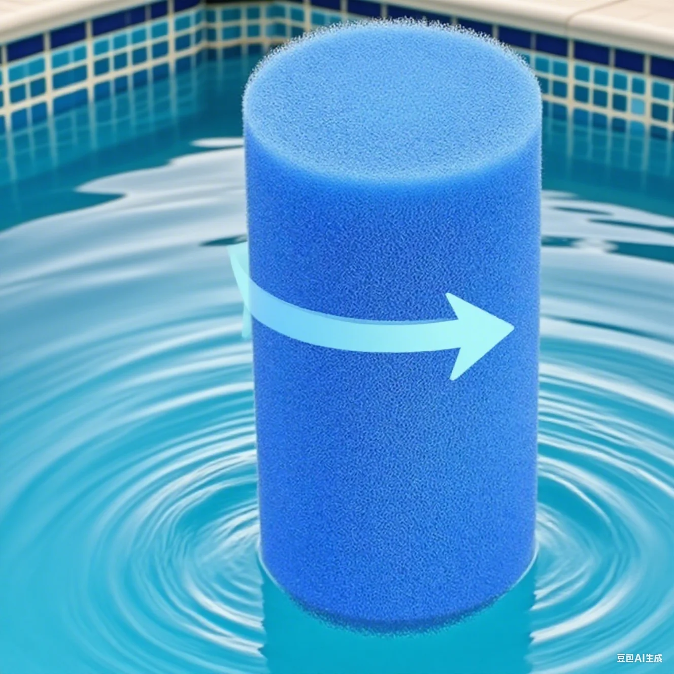 X1 – cartouche d'éponge Evolver pour piscine, réutilisable, lavable, nettoyant à biomousse, sac d'eau, filtre cylindrique concentrique, pièces d'éponge