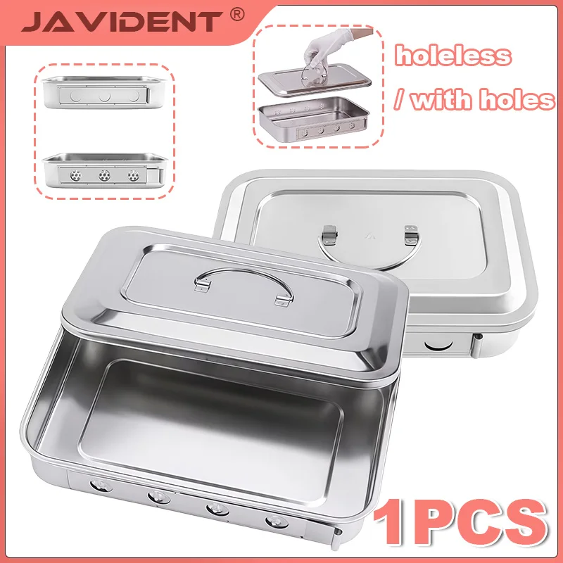 1Pcs Dental 304 Stainless Steel Sterilization Tray Treatment Tray for Soaking Acupuncture Needles Square Tray with/without Holes