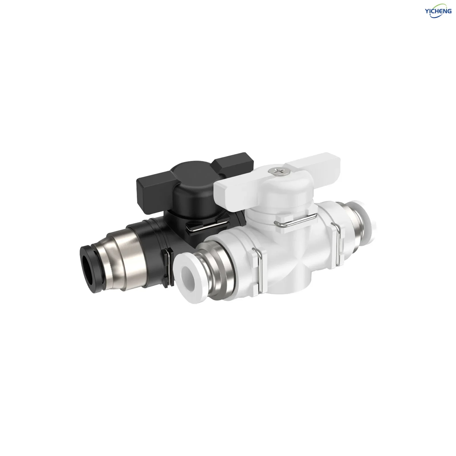 PNEUMATIC BUC OD 6mm Ball Valve Air Flow Control Valve Push to Connect Fitting（Pack of 5）Air Flow Control Valve