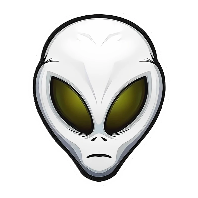Cartoon Alien Grey Car Stickers Waterproof Vinyl Decals Scratch Proof Sunscreen Fine Decal Accessories