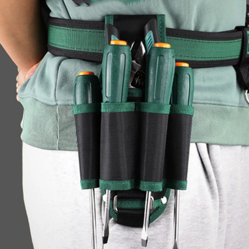 Multifunctional Waterproof Carpenter Belt Tools Bag 1680D Oxford Cloth Waist Bag Wear-resisting Hammer Holder Work Tool Bags