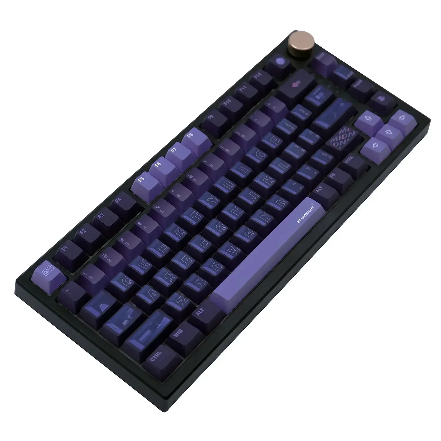 Purple gradual change keycap small full set of pbt material hot sublimation process applicable to mechanical keyboard original t