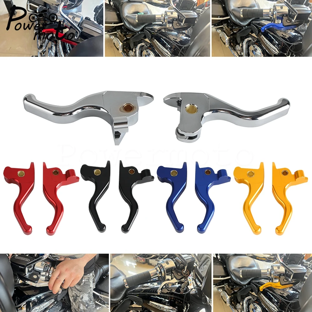 Motorcycle Finger Clutch Brake Levers For Harley Touring Road King Electra Glide Street Glide FLHX FLHXI FLHXS FLHXSE 2014-2016