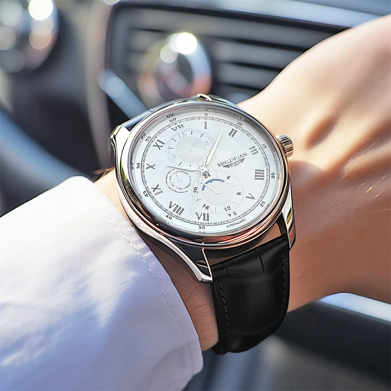 Fashion 2024 New Men\'s Watch Simple Digital Quartz Watch Casual Black Leather Students Clock Dress Watches Reloj Hombre