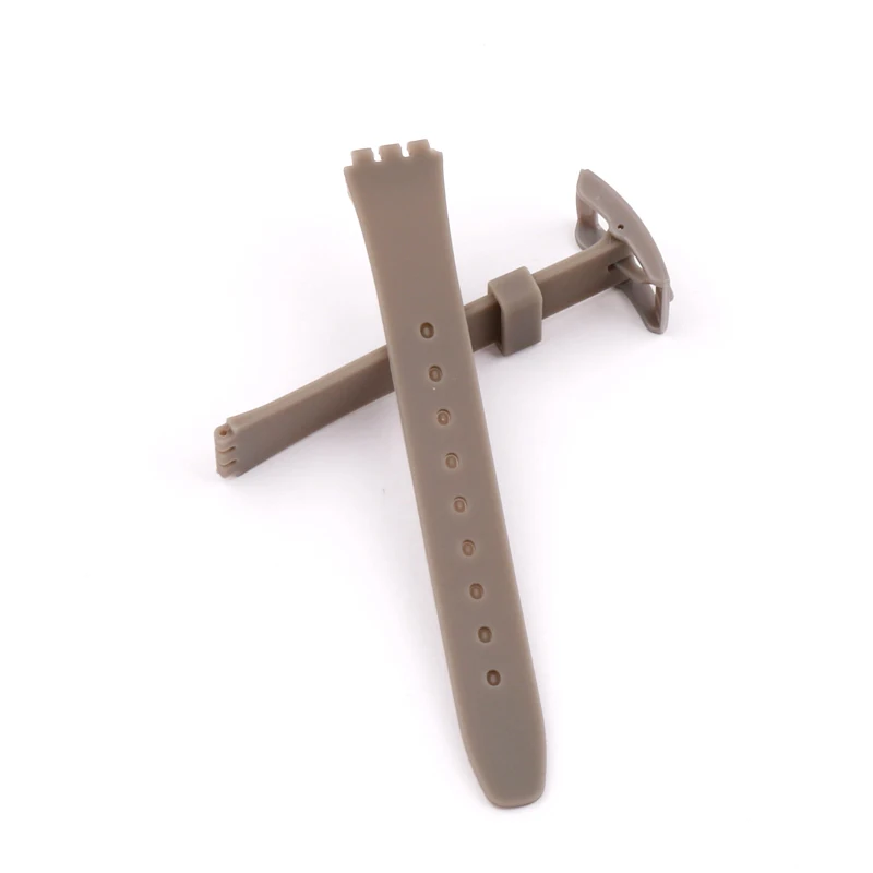 إكسسوارات بإبزيم حزام ساعة سيليكون 12 ملم متوافقة مع سوار ساعة مطاطي للأطفال Swatch LW140 LS116