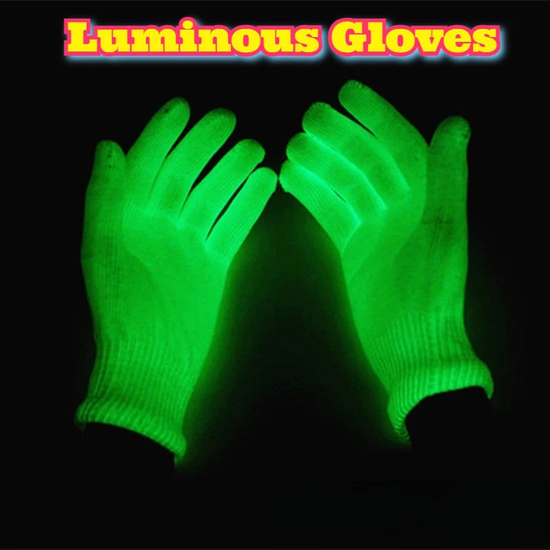 توهج الظلام أداء الرقص قفازات عرض مسرحي الأشعة فوق البنفسجية ضوء ظلال اليد Act قفازات سحرية الفلورسنت حفلة الهذيان الدعامة مسرح الفن #1