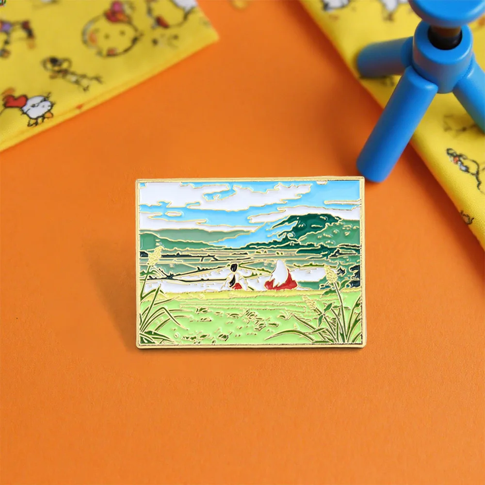 الكلاسيكية أنيمي الصلب المينا دبابيس التلبيب دبابيس لحقيبة الظهر النساء الرجال بروش للملابس حقيبة شارات مجوهرات اكسسوارات