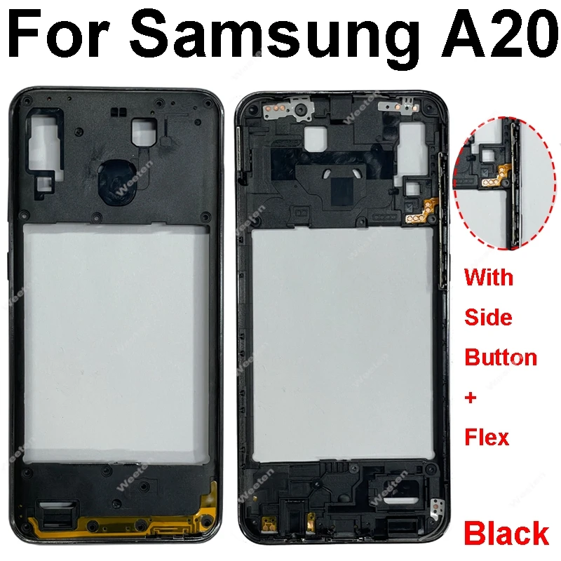 Middle Frame Housing Case For Samsung Galaxy A20 A30 A40 A50 Middle Frame Bezel Middle Plate Repair Parts