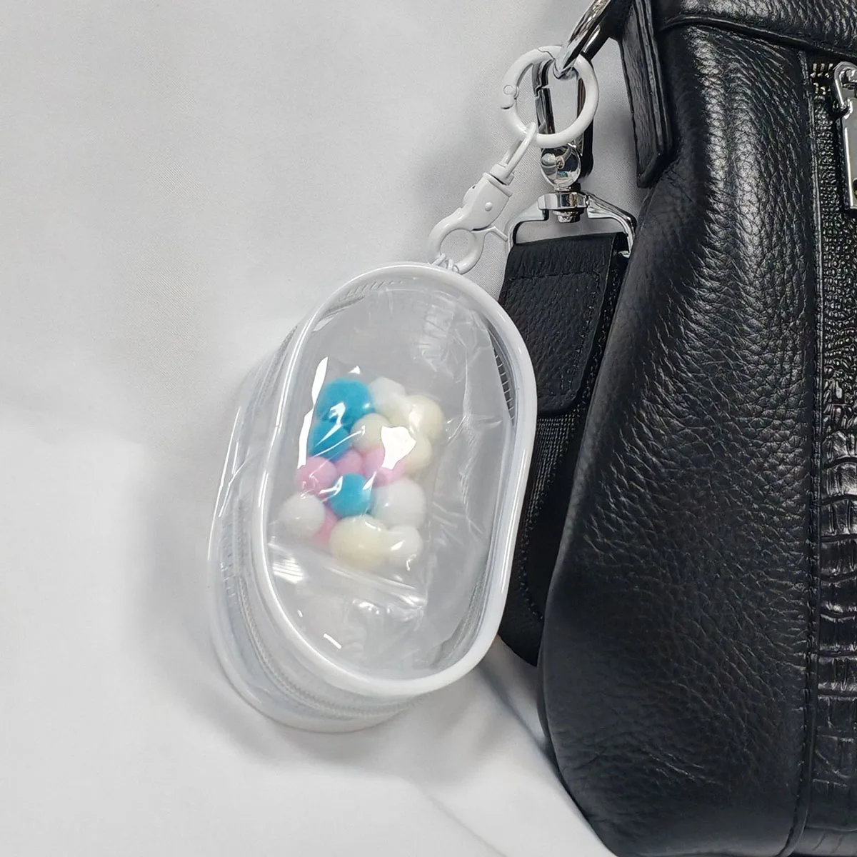 โปร่งใสกล่องเก็บกระเป๋าพวงกุญแจกระเป๋าน่ารักตุ๊กตากระเป๋าสําหรับ Labubu ตุ๊กตาแคปซูลแพคเกจ