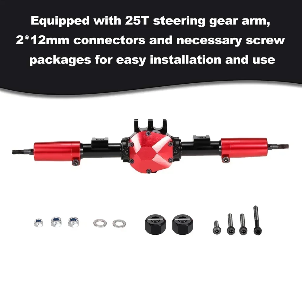 RC سيارة CNC المعادن الأمامية/الخلفية المحور مع حامي ل 1:10 RC الزاحف سيارة محوري SCX10 II 90046 90047