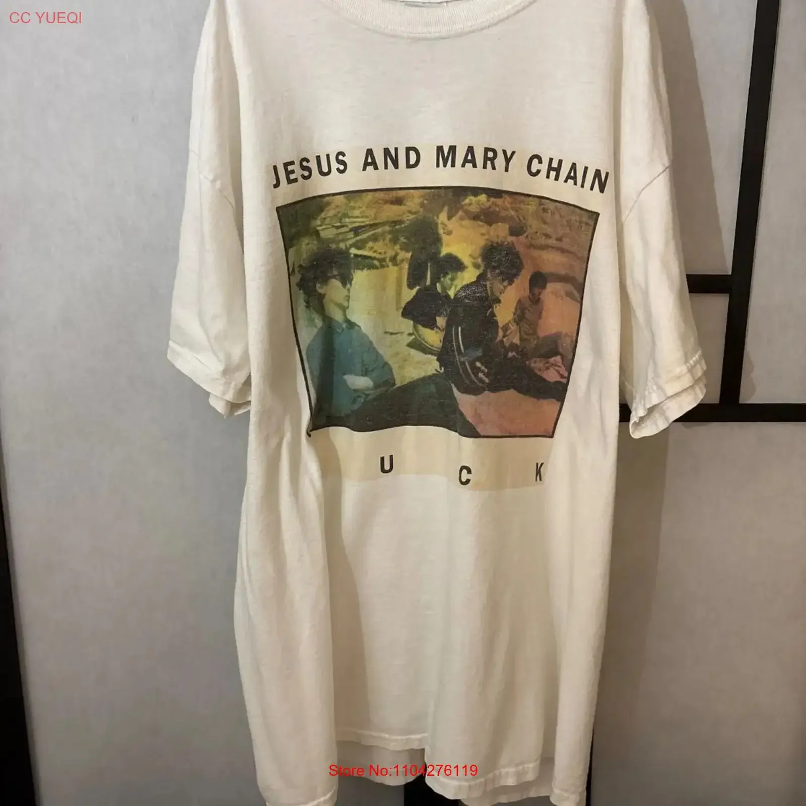 Remake The Jesus And Mary Chains Band T shirt tee vintage Washed homme Slightly Versatile Top For Everyday Wear Stylish
