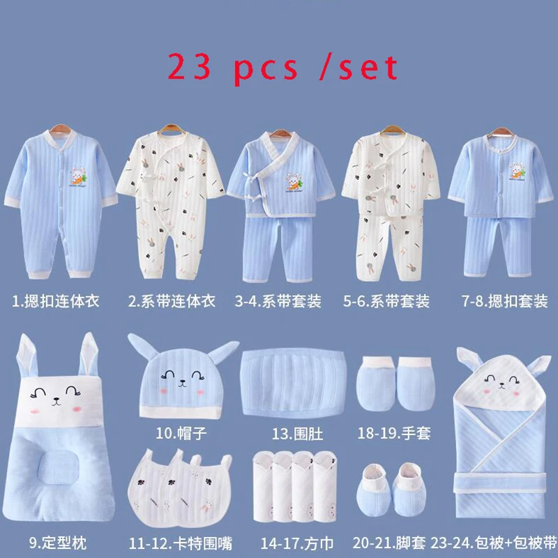 23 Pcs/set  Baby Romper Set  Cotton Boys bodysuits for Girls Clothes Cartoon  0-6 Months no box