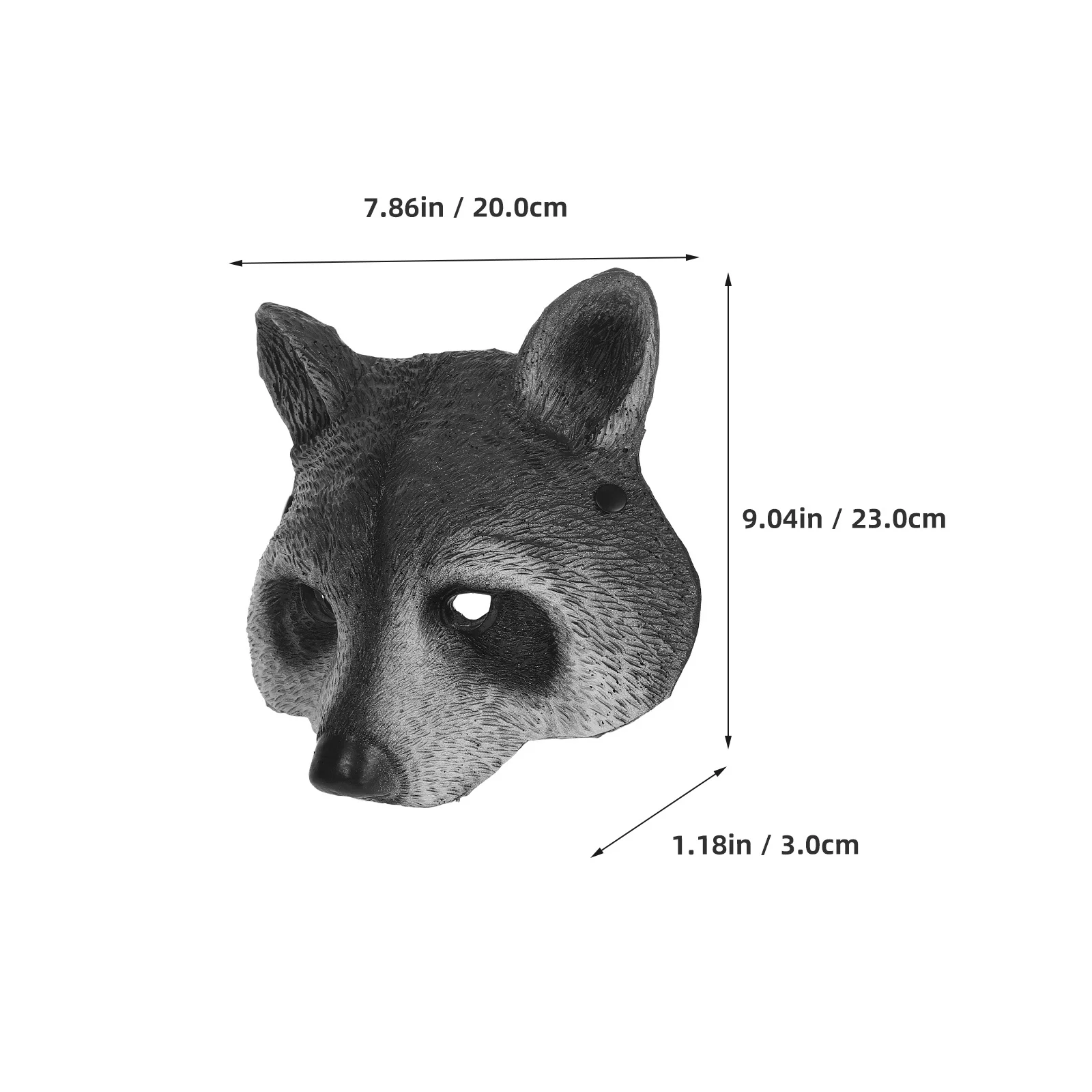 Maschera di procione Costume animale di Halloween Maschera per il viso per festa di carnevale in maschera Vestito operato da cosplay Realistico spaventoso per adulti