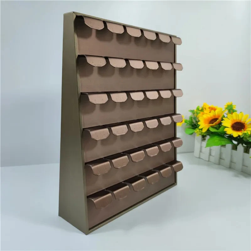 Leather Stand Window Counter Storage Rack Live-Streaming Earring Display Holder Luxury Jewelry Organizer