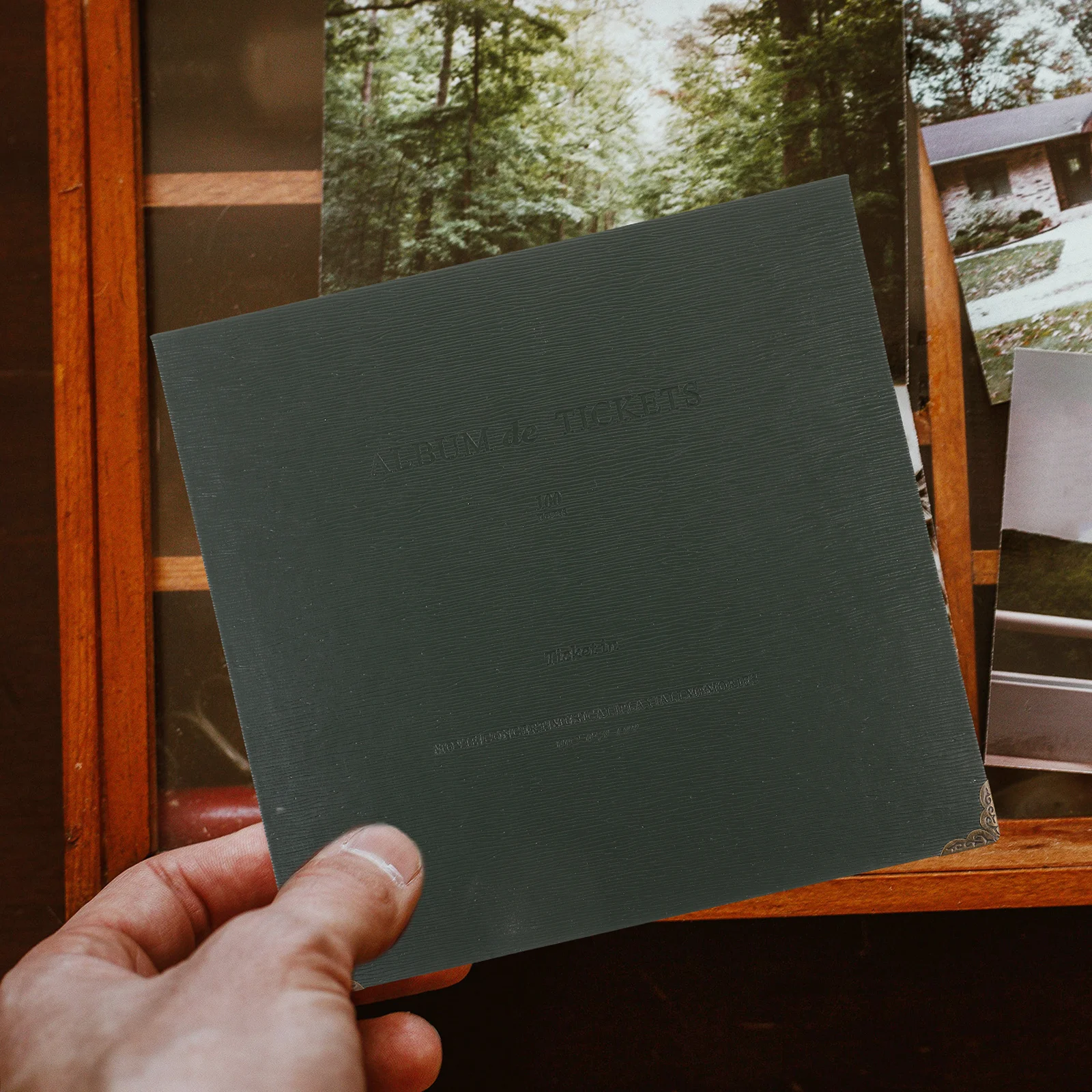 كتاب جمع فواتير التذاكر، منظم إيصالات ألبوم الصور باللون الأخضر الداكن، متين وعملي، يدوم طويلاً، كتاب تجميع التذاكر #2