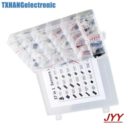 Ultimate 37 in 1 Sensor Modules Kit for & MCU Education User + Free case diy electronics