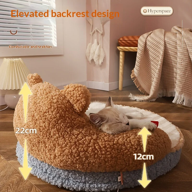 Cama cálida lavable para gatos – nido antideslizante y colchoneta - imagen 4
