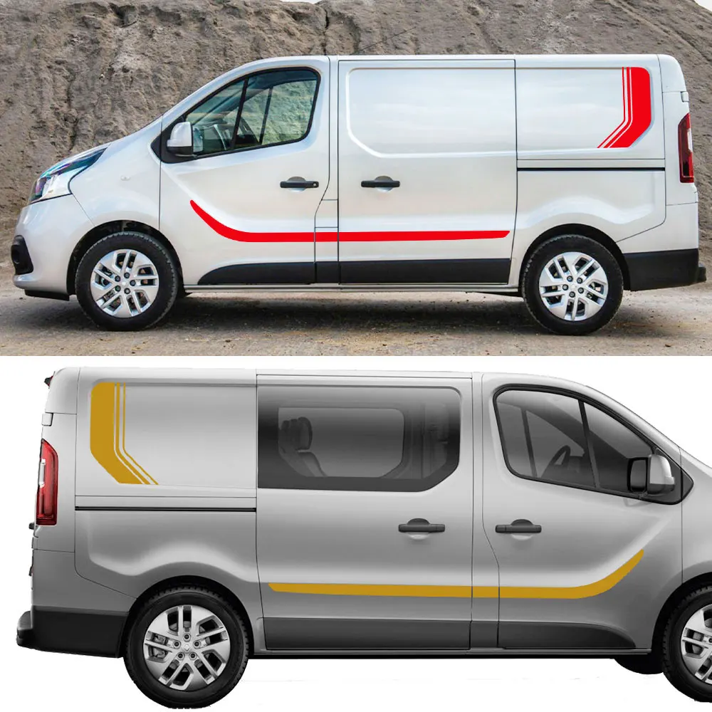 

Боковые наклейки на автомобиль для Renault Trafic Vauxhall Opel Vivaro Fiat Talento Nissan NV300 Camper Van, виниловые наклейки, аксессуары для тюнинга
