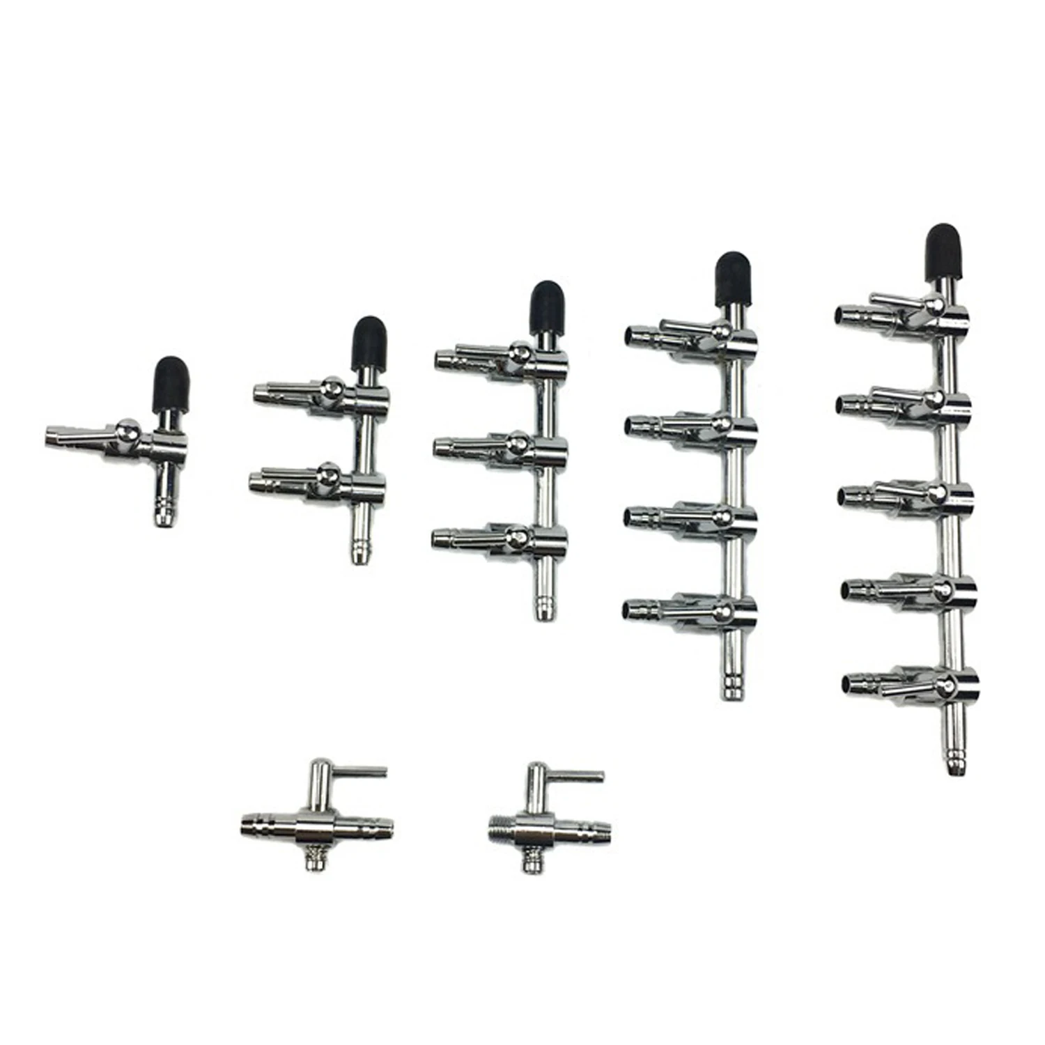 Stainless Steel Aquarium Air Splitter Valve Fish Tank Air Pump Flow Splitter Distributor Pump Valve Tap Control Switch Valve 1pc