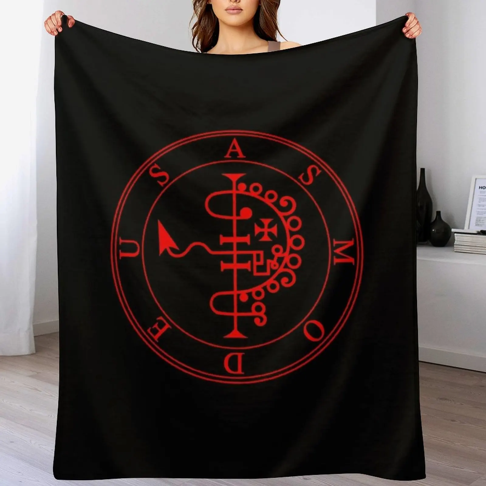 Asmodeus - Goetia (red) Throw Blanket Picnic sofa bed Blankets