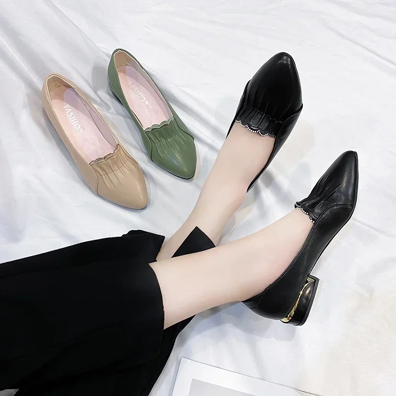 Fashion Women's Shoes 2024 Spring and Autumn Versatile New Low Heel Comfortable Korean Edition Four Seasons Women's Shoe List