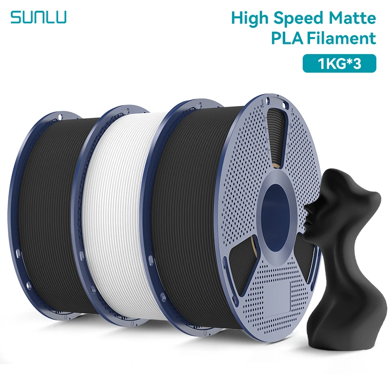 SUNLU PLA Classic 3D-Filament 1,75 mm 600 mm/s Hochgeschwindigkeits-Matt-PLA-Filament, verwicklungsfrei, für die meisten FDM-3D-Drucker, schneller Versand