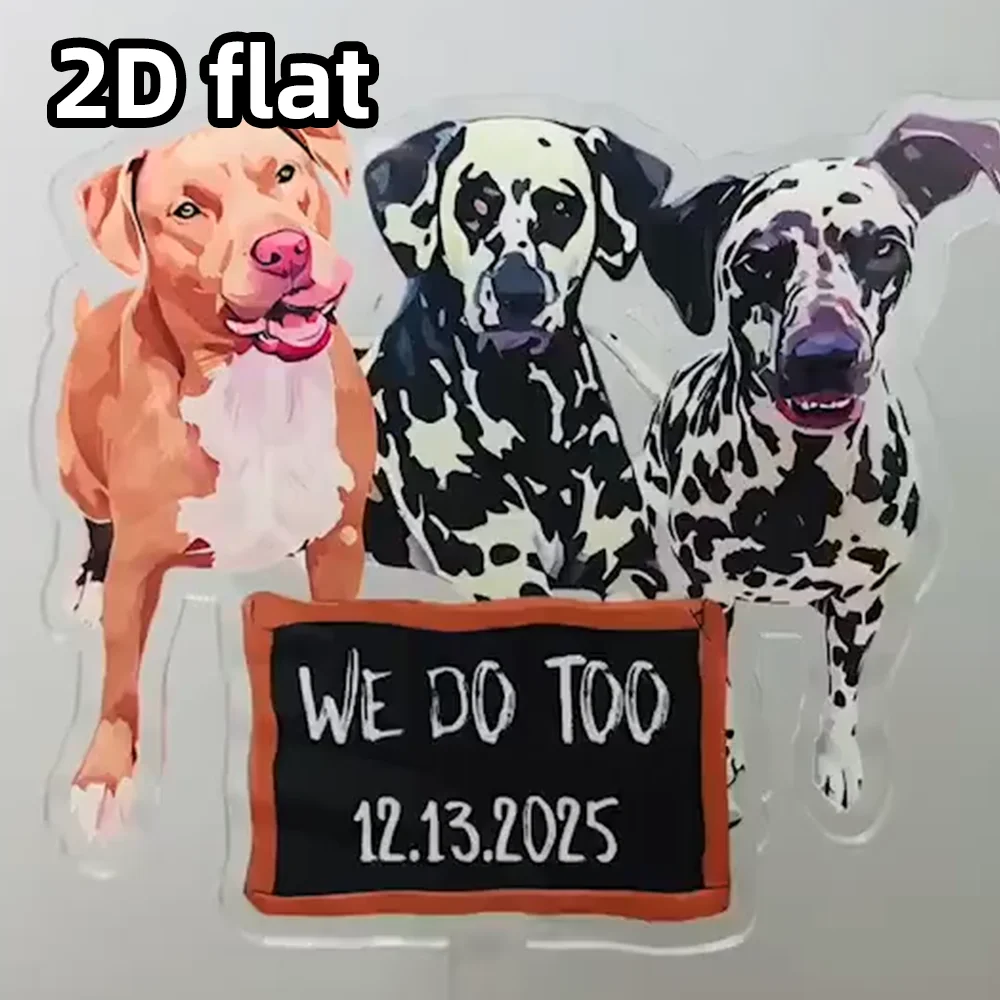 شخصية الحيوانات الأليفة صورة كعكة توبر 1 قطعة ، حفل زفاف لصالح ، هدية مالك الكلب ، زخرفة تذكار عيد الميلاد